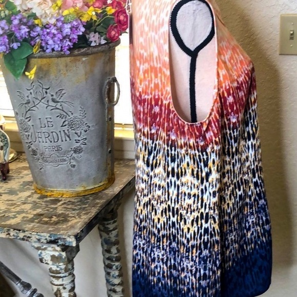 CAbi-Just like silk-cabi sleeveless top, multicolored X-Large - Picture 3 of 9
